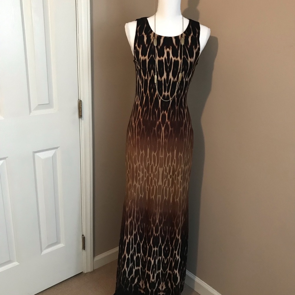Animal print maxi dress